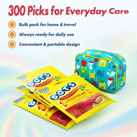 Dental Floss Picks Flavored Dots or Razzles - Picture 5 of 14